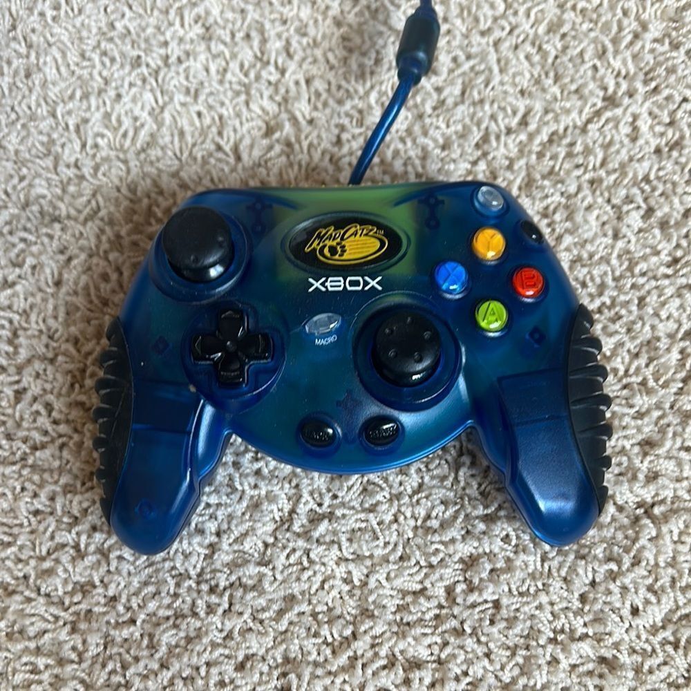 Blue Xbox Wired Controller with Ergonomic Design